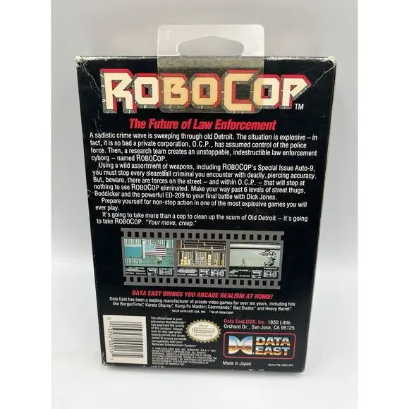 RoboCop (Nintendo Entertainment System, 1988) NES Box Cartridge